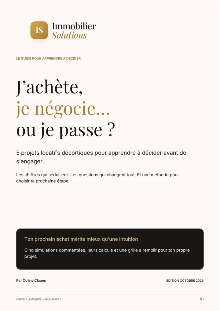 J’achète, je négocie… ou je passe ?, le guide de Coline Clapes pour Immobilier Solutions